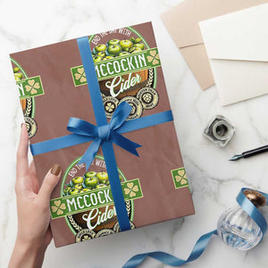 Mccockin Cider Wrapping Paper Roll Funny St Patrick's Day TS02 Mocha Print Your Wear