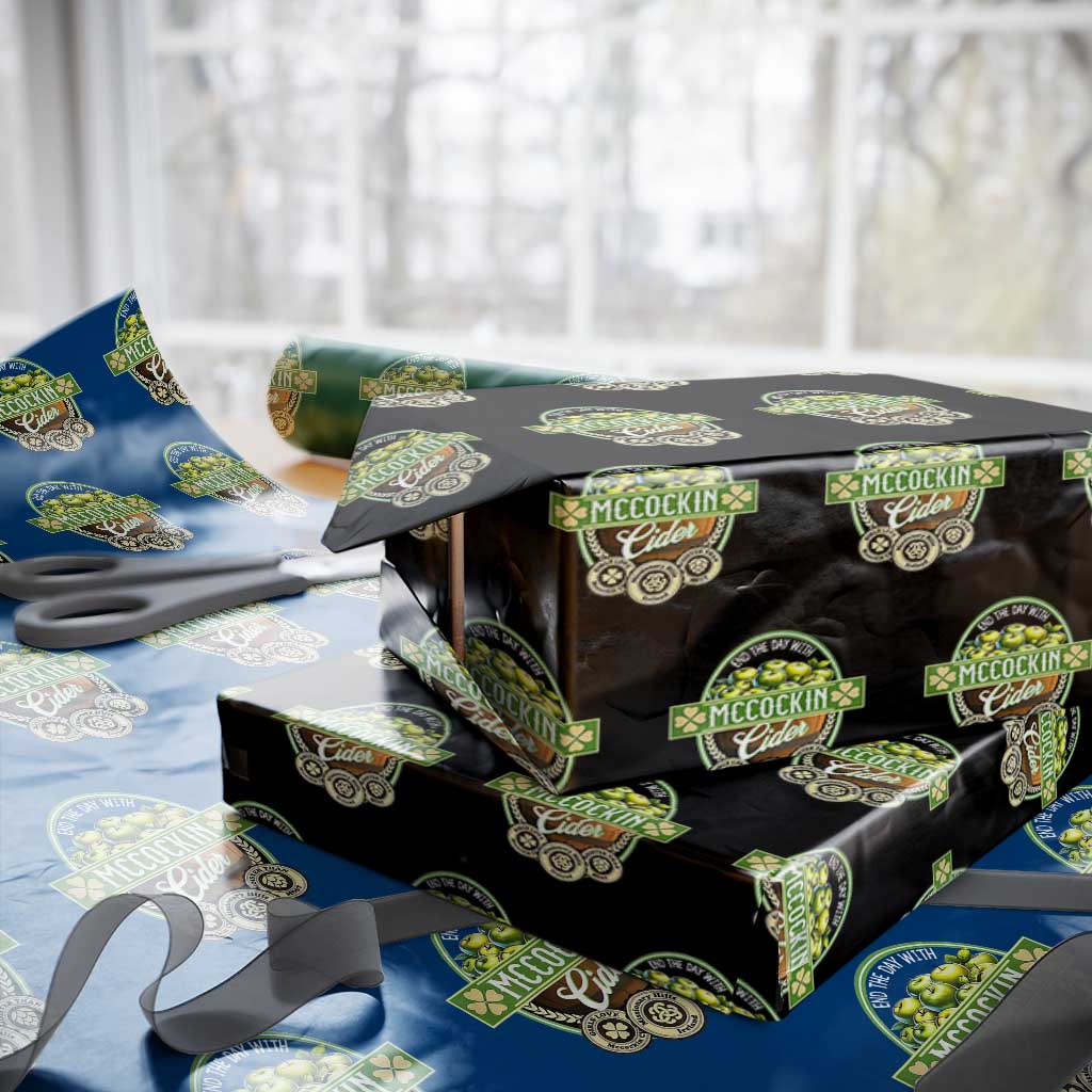 Mccockin Cider Wrapping Paper Roll Funny St Patrick's Day TS02 Black Print Your Wear