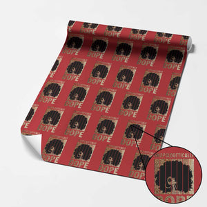 Melanin Queen Glitter Print Wrapping Paper Roll Unapologetically Dope TS12 Red Print Your Wear