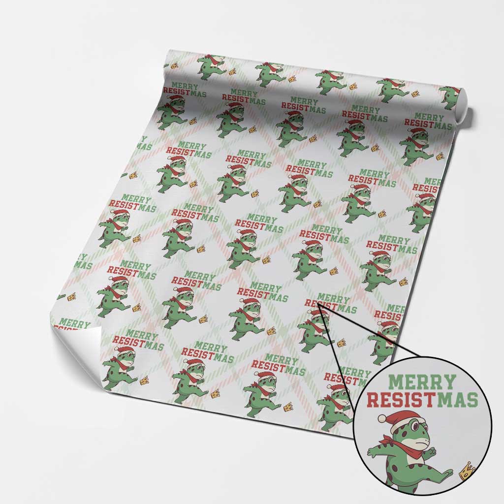 Merry Resistmas Frog Christmas Wrapping Paper Roll TS14 Christmas Plaid Print Your Wear