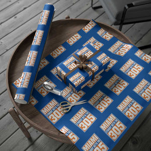 Miami Wrapping Paper Roll Straight Outta The 305 Area Code Florida Pride TS10 Blue Print Your Wear