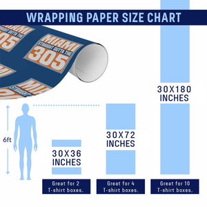 Miami Wrapping Paper Roll Straight Outta The 305 Area Code Florida Pride TS10 Print Your Wear