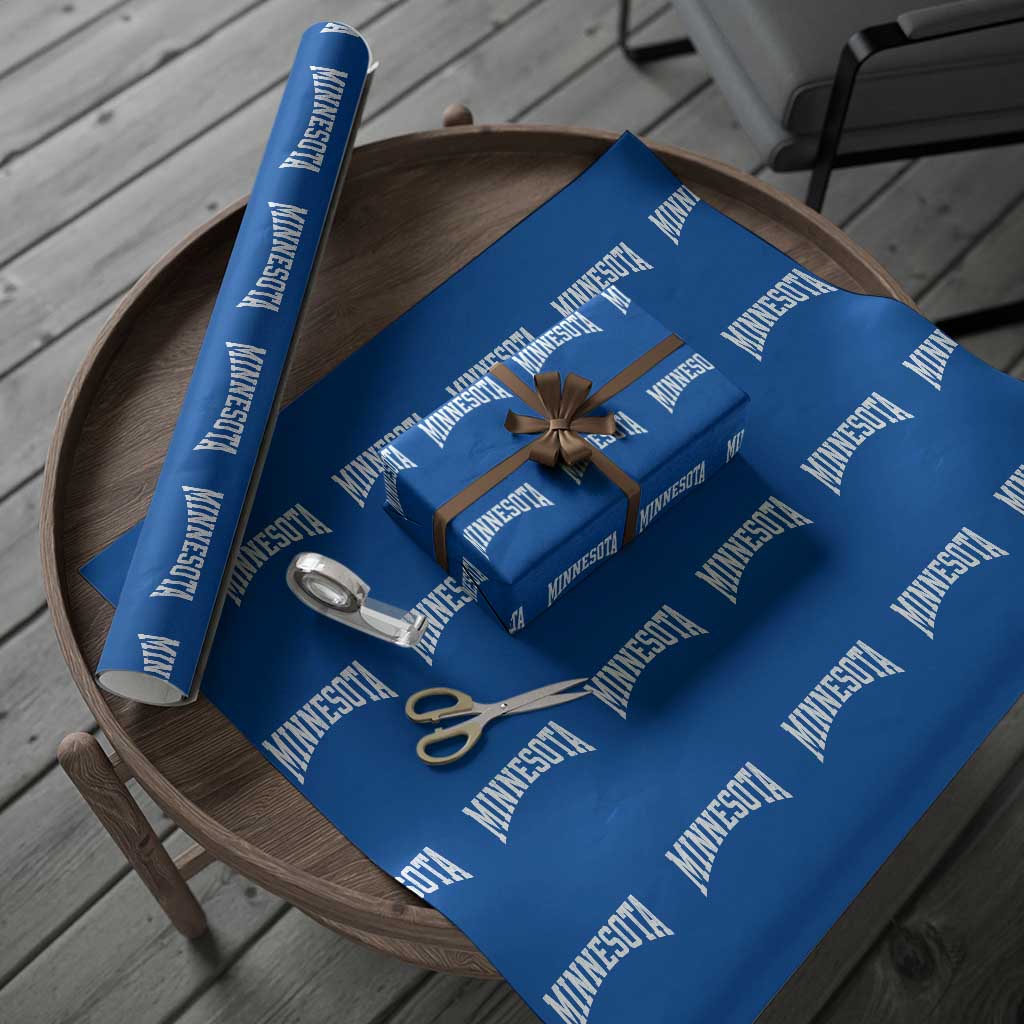 Minnesota MN State Throwback Design Vintage Wrapping Paper Roll TS11 Blue Print Your Wear