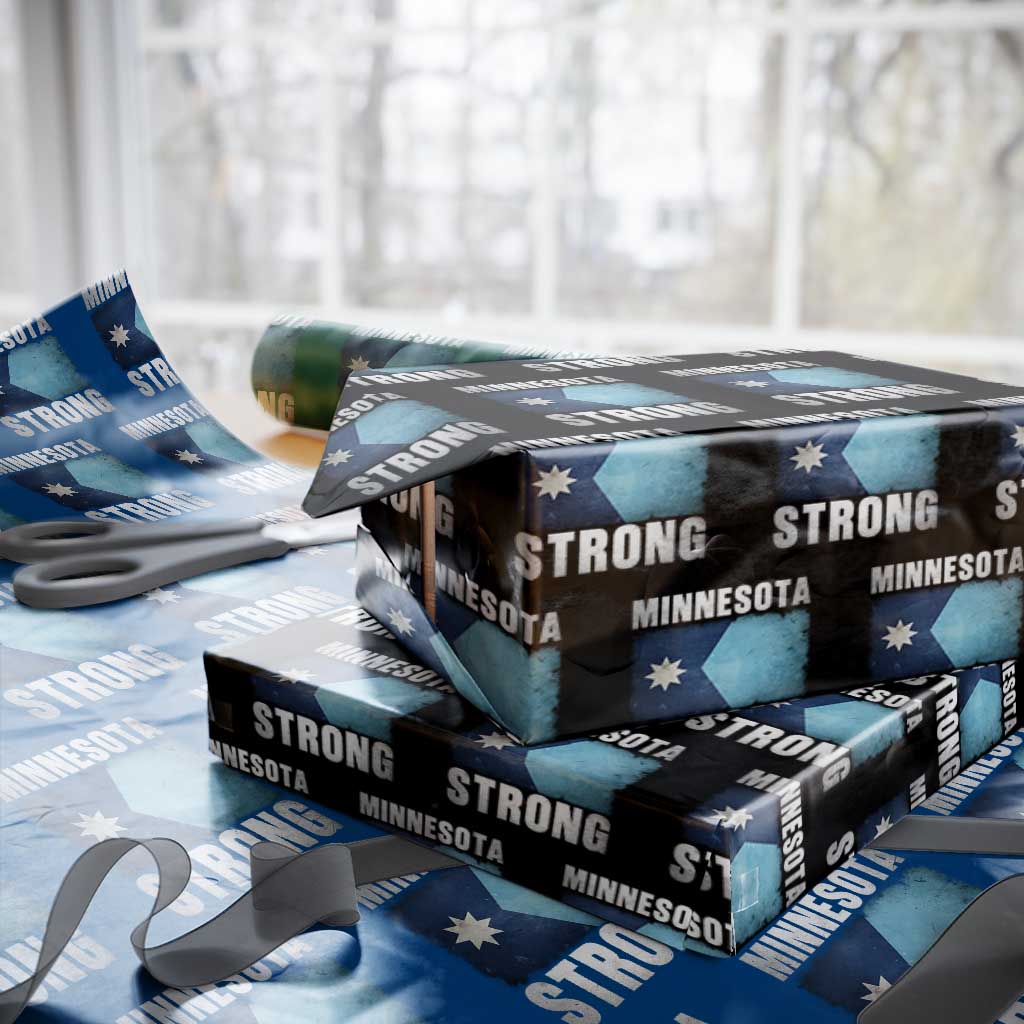 Minnesota Strong Wrapping Paper Roll MN State Pride Community Resistance TS11 Black Print Your Wear