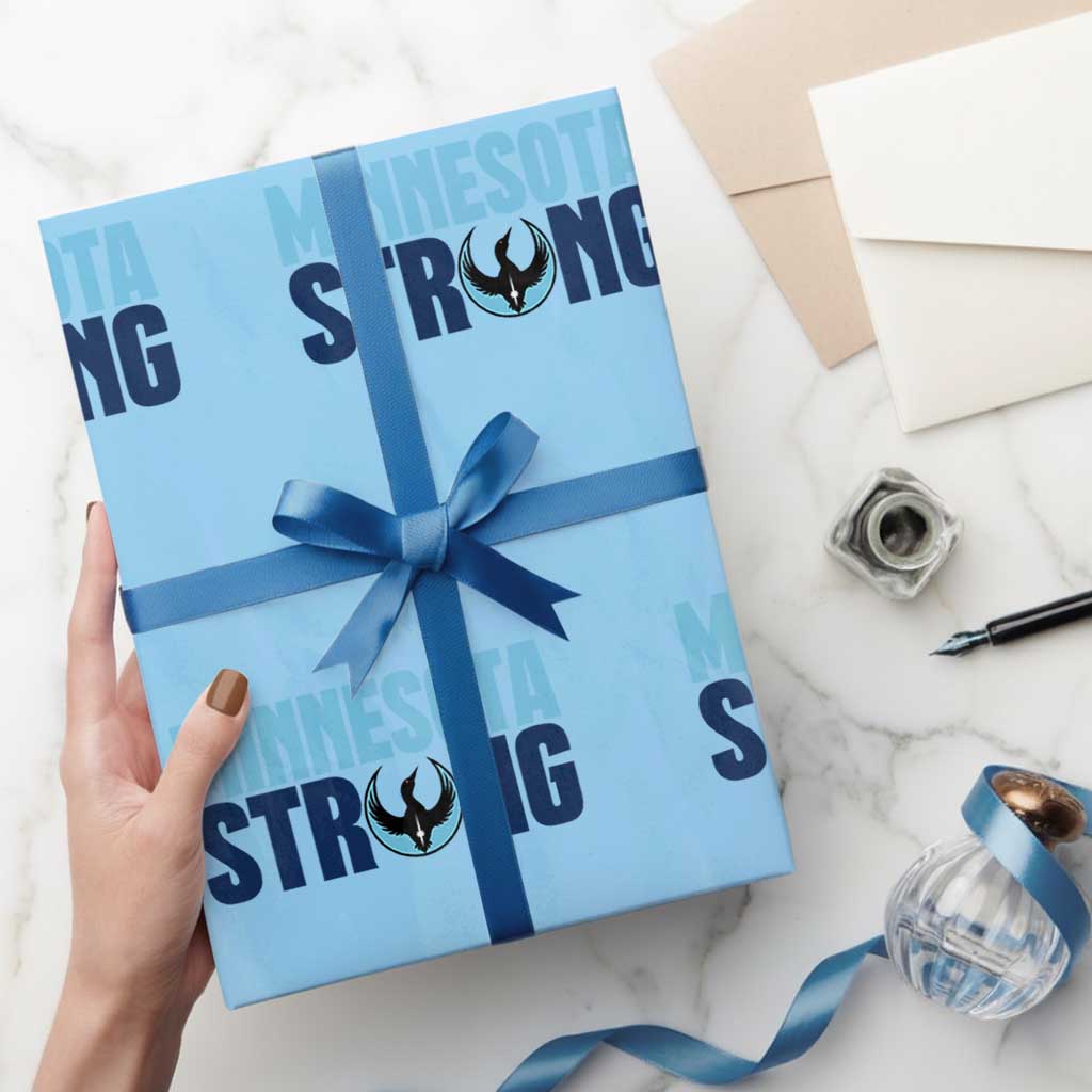 MN State Bird Loon Wrapping Paper Roll Minnesota Strong Pride TS12 Light Blue Print Your Wear