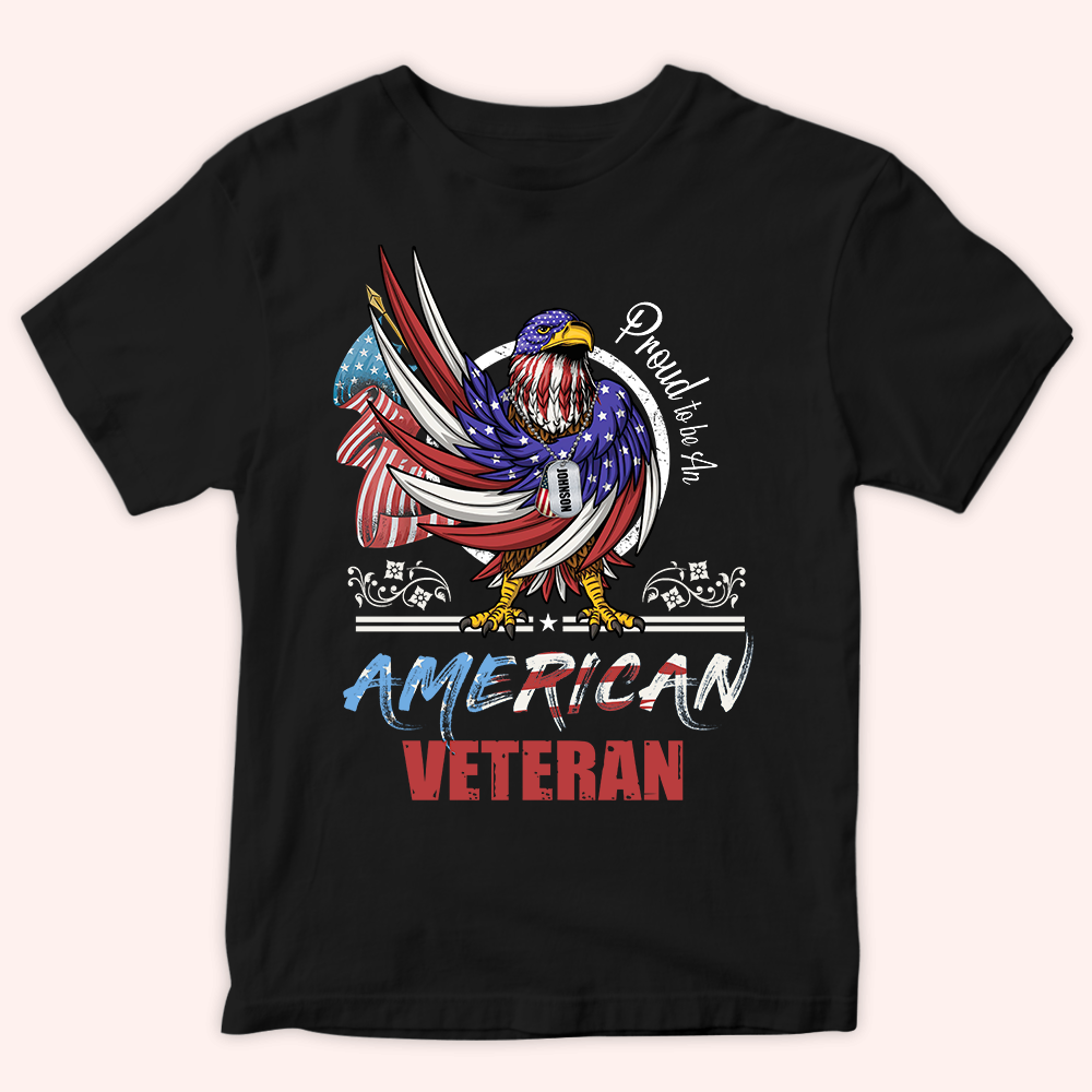 Personalized Veteran T Shirt Proud To Be An American Veteran CTM Youth Custom - Printyourwear