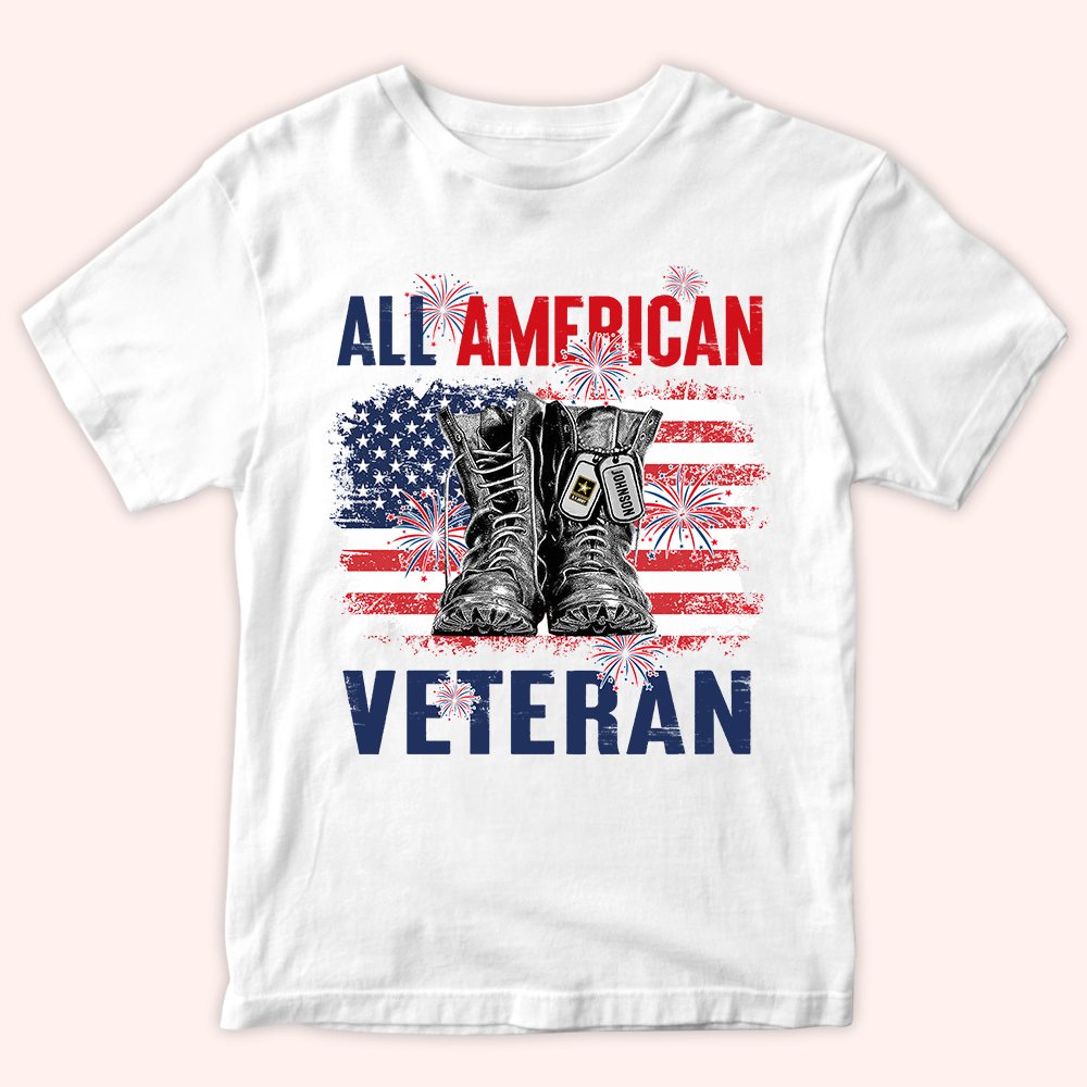 Personalized Veteran T Shirt All American Veteran CTM Youth Custom - Printyourwear