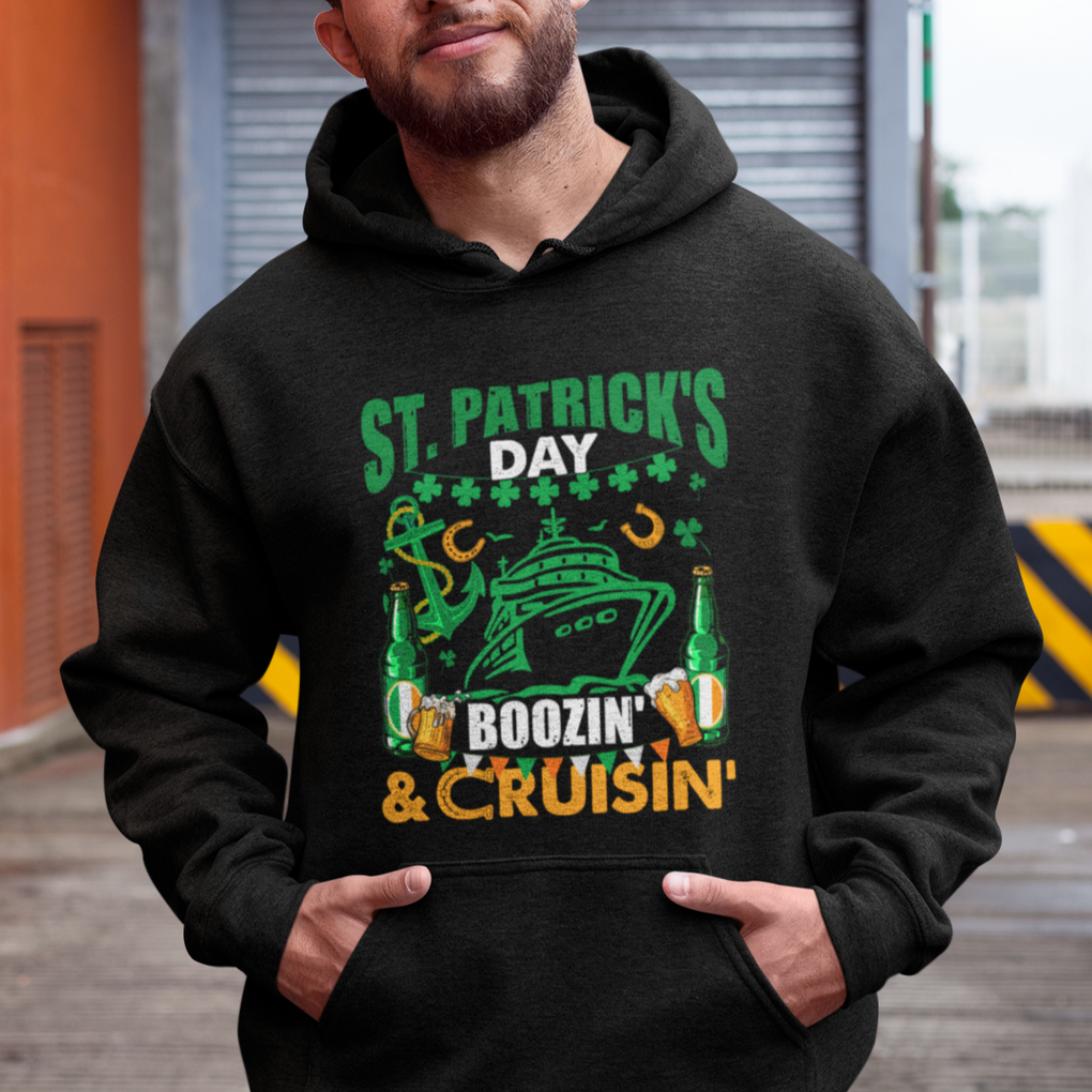 Funny St. Patricks Cruise Hoodie Boozin' Cruisin' Drinking Squad Family Group Matching TS02 Printyourwear