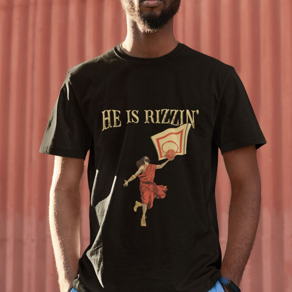 Jesus Basketball T Shirt He Is Rizzin' TS02 Printyourwear