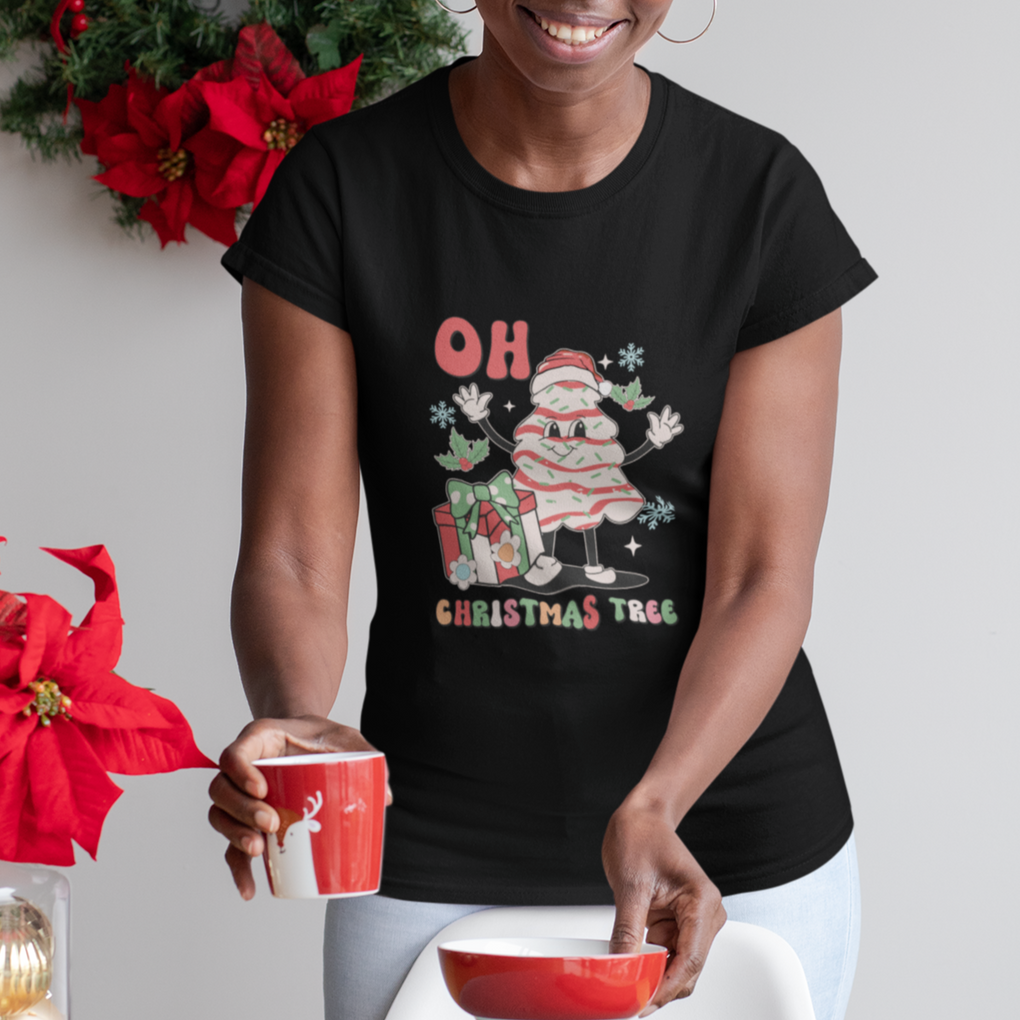 Oh Christmas Tree Retro Groovy T Shirt TS02 Printyourwear