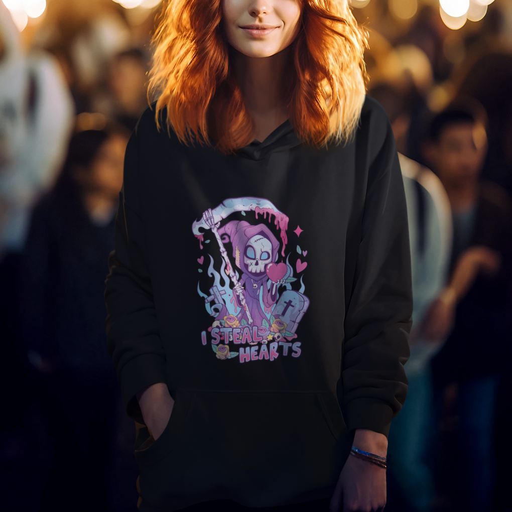 Funny Valentine Hoodie I Steal Hearts Grim Reaper TS02 Printyourwear