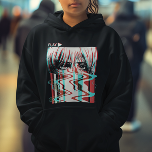 Sad Anime Girl Hoodie Vaporwave Aesthetic Japanese Otaku TS09 Printyourwear