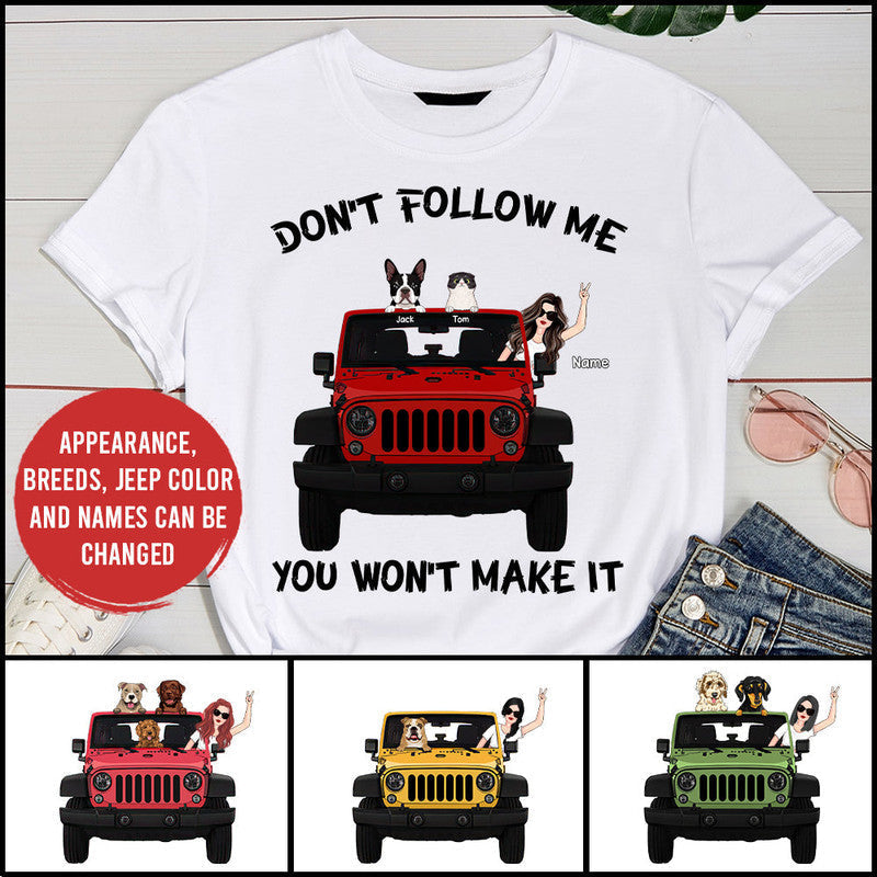 Custom Jeep Tee Shirts Dont Follow Me You Wont Make It NO.1 CTM Youth Custom - Printyourwear