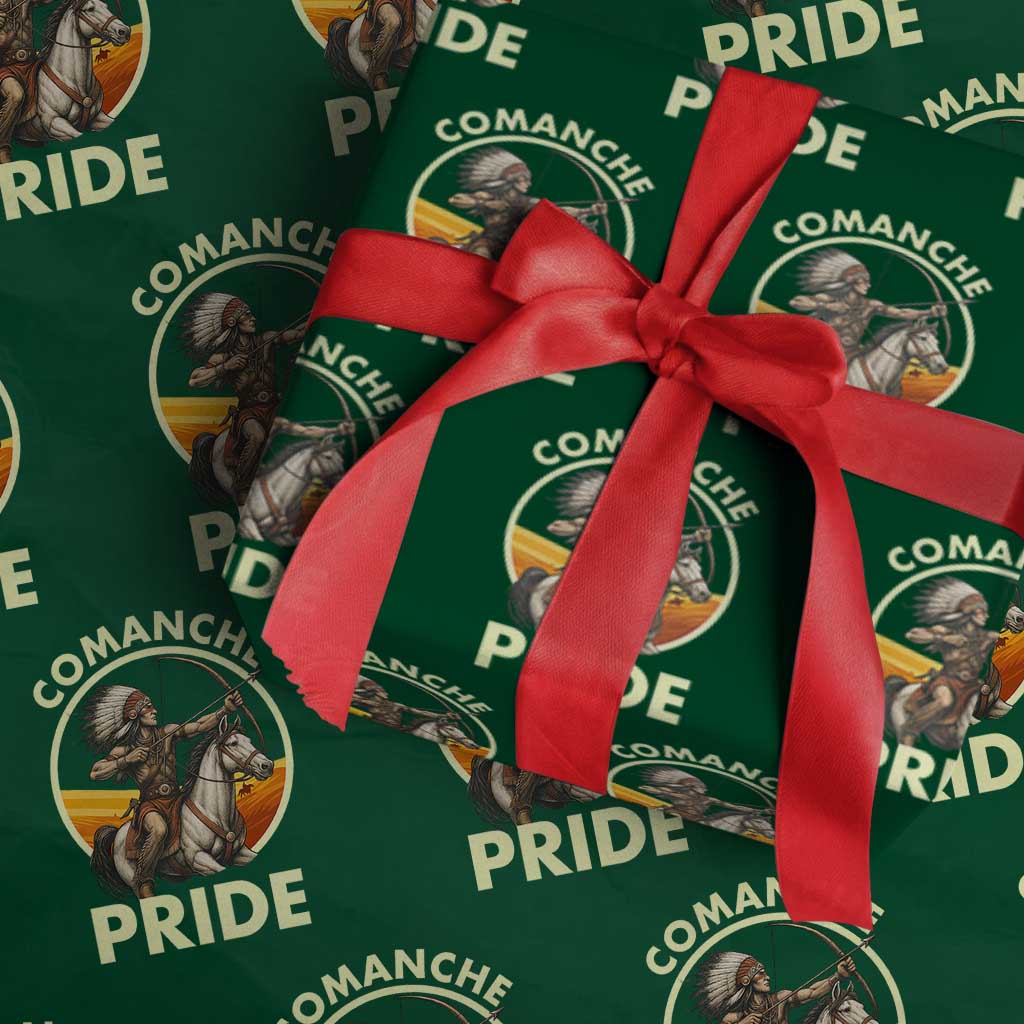 Native American Comanche Pride Indigenous People Day Wrapping Paper Roll TS14 Green Print Your Wear