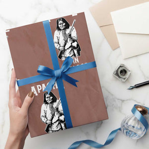 Native American Wrapping Paper Roll Apache Is In My Blood TS14 Mocha Print Your Wear