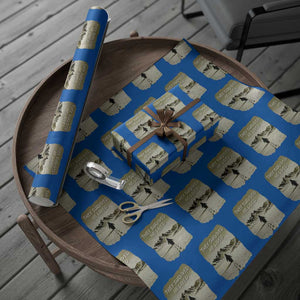 Nihilist Penguin Hiking Meme Wrapping Paper Roll They Survived He Lived TS14 Blue Print Your Wear