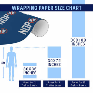 No ICE Protest Wrapping Paper Roll Nope Sign Vertical TS10 Print Your Wear