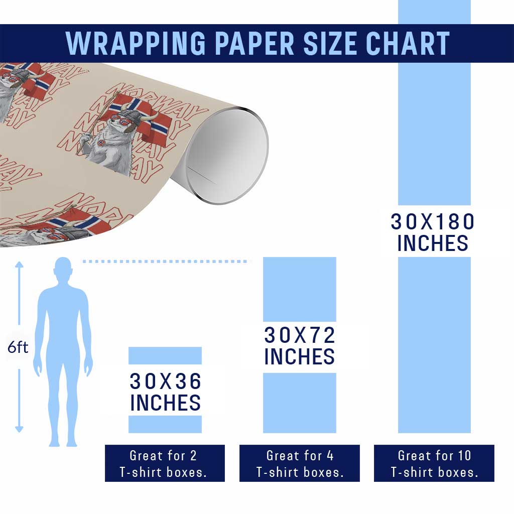 Norwegian Forest Cat Norway Flag Norge Pride Wrapping Paper Roll TS14 Print Your Wear