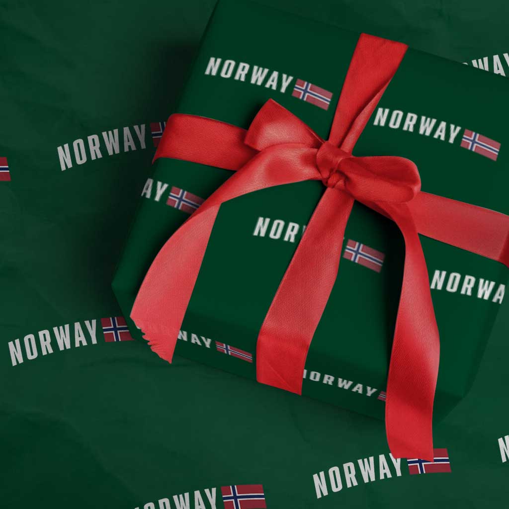 Norwegian Pride Flag Norway Great Gift Wrapping Paper Roll TS14 Green Print Your Wear