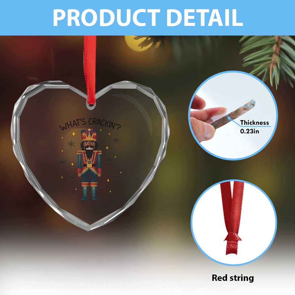 Nutcracker Christmas Heart Crystal Glass Ornament What Is Cracking TS14 Print Your Wear