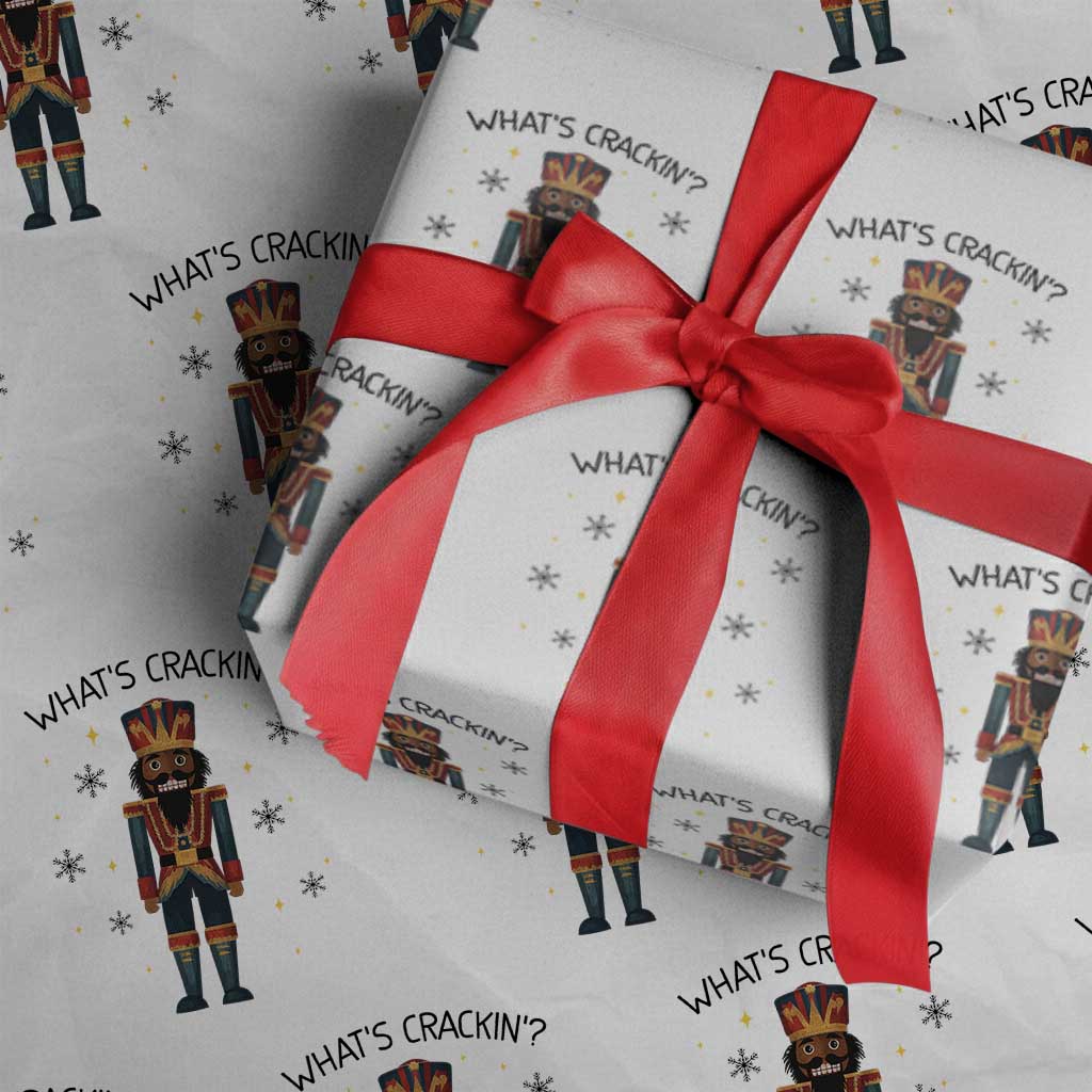Nutcracker Christmas Wrapping Paper Roll What Is Cracking TS14 White Print Your Wear