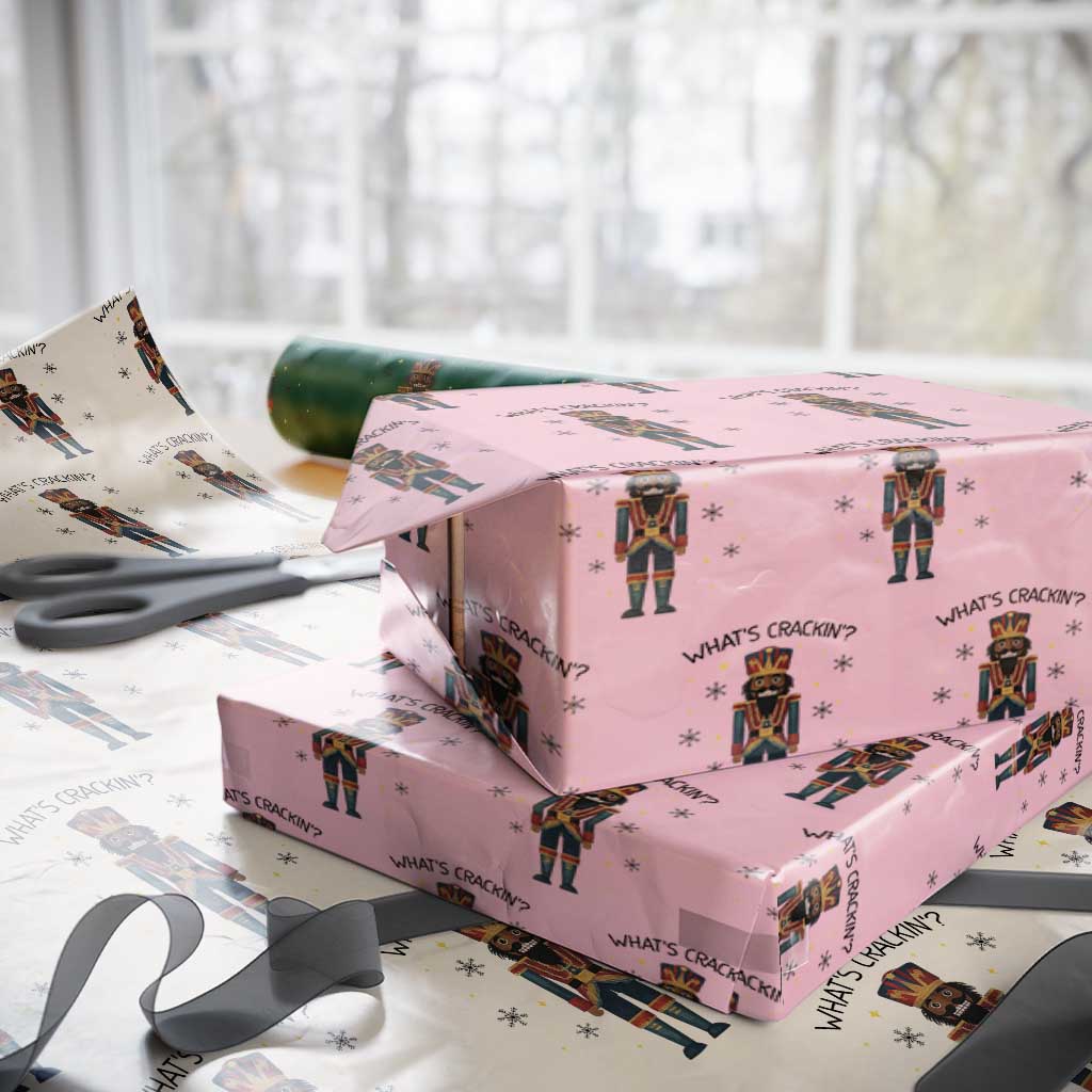 Nutcracker Christmas Wrapping Paper Roll What Is Cracking TS14 Light Pink Print Your Wear