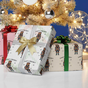 Nutcracker Christmas Wrapping Paper Roll What Is Cracking TS14 Print Your Wear