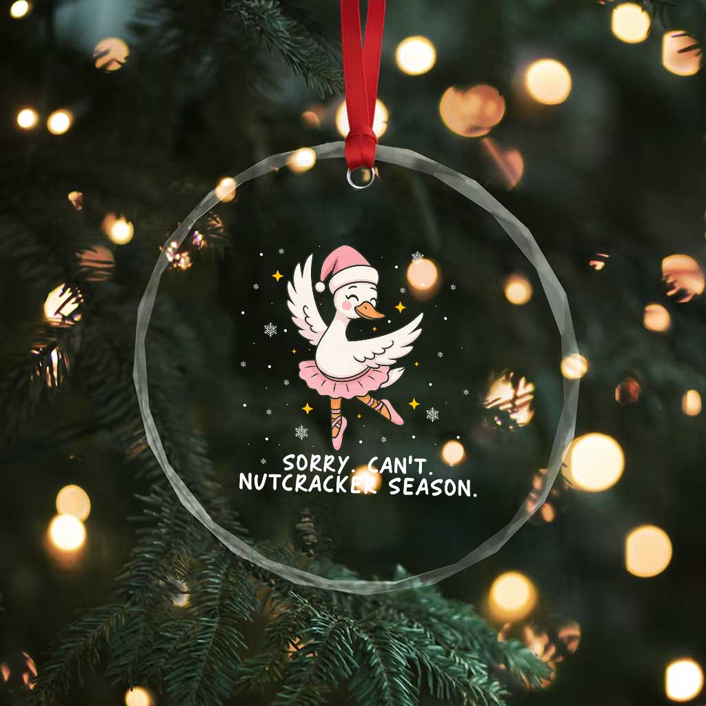 Nutcracker Goose Ballet Christmas Crystal Glass Ornament TS14 Print Your Wear
