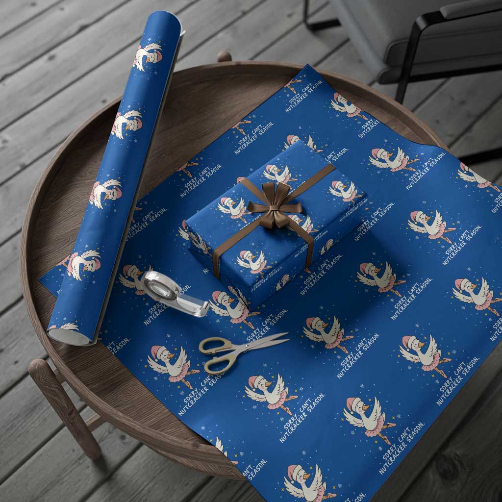 Nutcracker Goose Ballet Christmas Wrapping Paper Roll TS14 Blue Print Your Wear