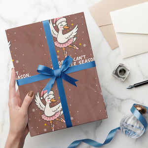 Nutcracker Goose Ballet Christmas Wrapping Paper Roll TS14 Mocha Print Your Wear
