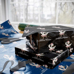 Nutcracker Goose Ballet Christmas Wrapping Paper Roll TS14 Black Print Your Wear