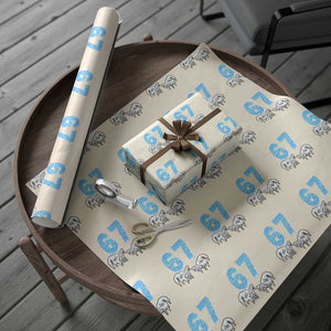 Ocean Water Wave Effect Printed Wrapping Paper Roll Six Seven Meme TS12 Beige Print Your Wear