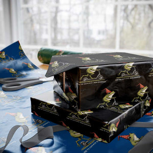 Off To Commit Dad Foolery Wrapping Paper Roll Funny Daddy Frog Scooter Fathers Day TS11 Black Print Your Wear