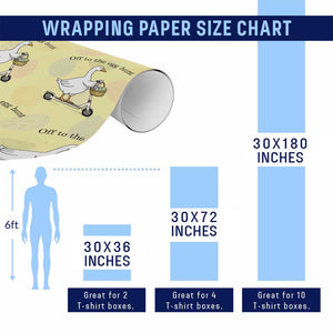 Off To The Egg Hunt Wrapping Paper Roll Funny Easter Goose TS14 Print Your Wear