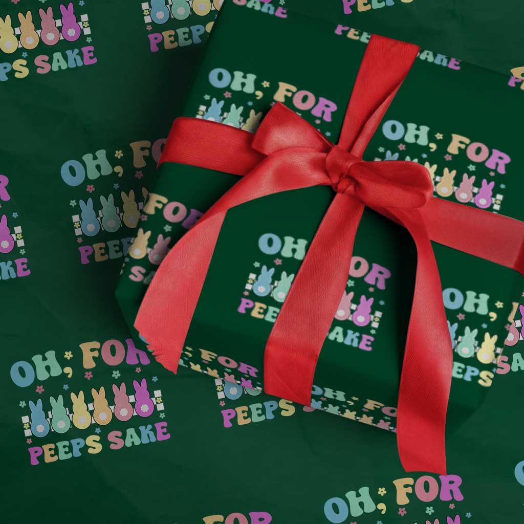 Oh For Peeps Sake Easter Bunny Wrapping Paper Roll TS10 Green Print Your Wear