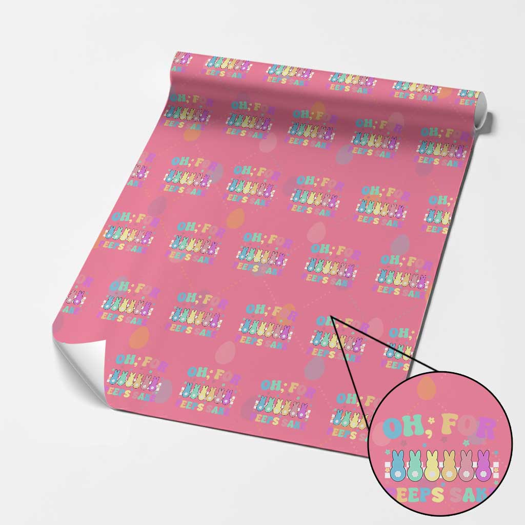 Oh For Peeps Sake Easter Bunny Wrapping Paper Roll TS10 Pink Print Your Wear