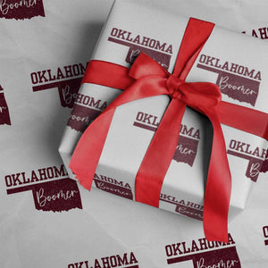 Oklahoma Boomer Wrapping Paper Roll TS10 White Print Your Wear