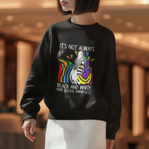 Rare Disease Day Shirts Sweatshirt It's Not Always Black And White Rare Disease Awareness Rainbow Zebra Kids TS02 Printyourwear