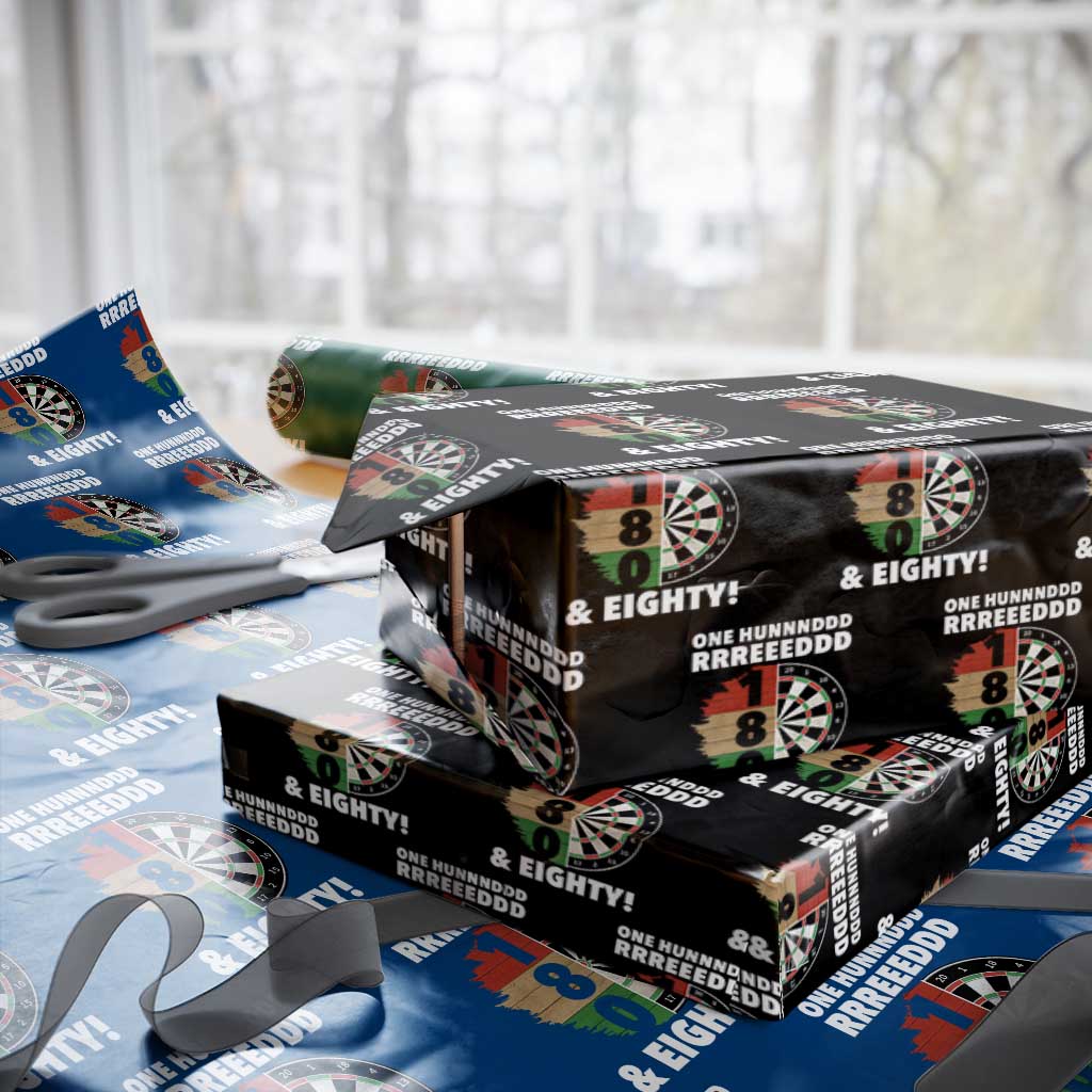 One Hundred And Eighty Wrapping Paper Roll Funny Darts Player Gift TS12 Black Print Your Wear