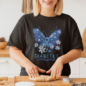 I Wear Blue For Diabetes Awareness Support T1D T2D Diabetics T Shirt TS02 Printyourwear