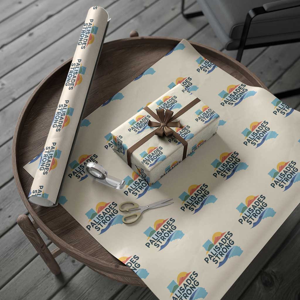 Palisades Strong Wrapping Paper Roll Support California LA Relief TS02 Beige Print Your Wear