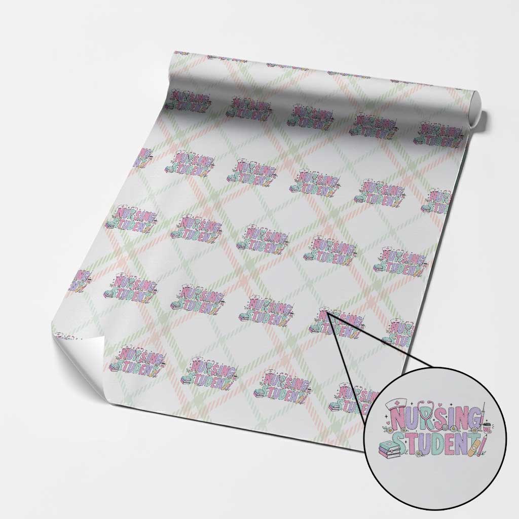 Pastel Nursing Student Medical School Gift Wrapping Paper Roll TS12 Christmas Plaid Print Your Wear