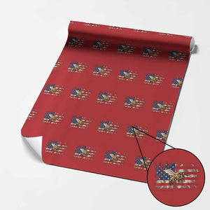 Patriotic Beekeeper Wrapping Paper Roll Bee American Flag Beekeeping TS11 Red Print Your Wear