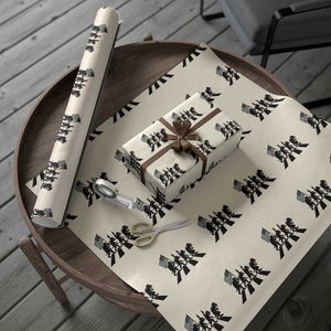 Patriotic Chupacabra Wrapping Paper Roll Funny Cryptid Lover Gift TS12 Beige Print Your Wear