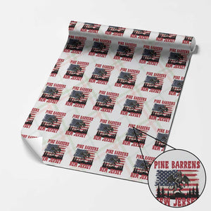 Patriotic Jersey Devil Wrapping Paper Roll Pine Barrens New Jersey Cryptid TS12 Christmas Plaid Print Your Wear