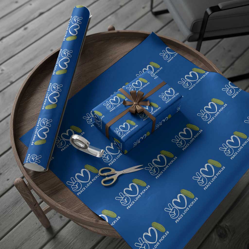 Peace Love Pickles Wrapping Paper Roll TS10 Blue Print Your Wear