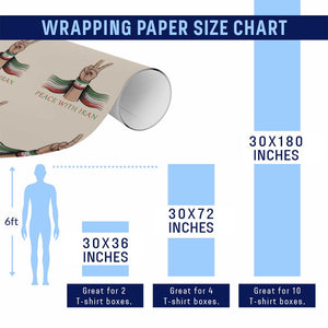 Peace With Iran Wrapping Paper Roll Support Iranian People For Peace TS12 Print Your Wear