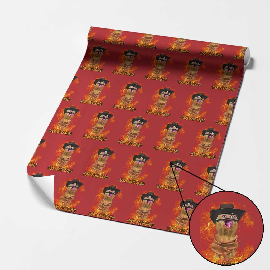 Peanut Goop Meme Wrapping Paper Roll Funny Bungulator TS10 Red Print Your Wear