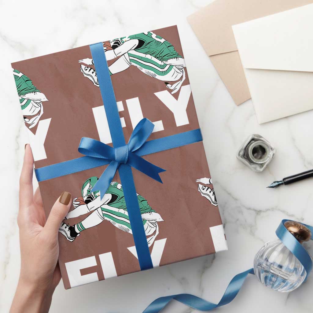 EF Game Day Wrapping Paper Roll Retro Sports Fan TS10 Mocha Print Your Wear