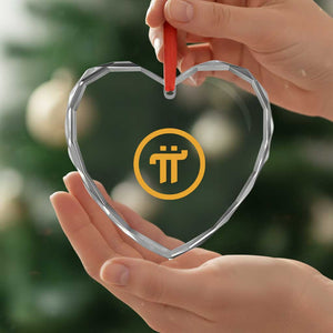 Pi Cryptocurrency Heart Crystal Glass Ornament Crypto Coins Network TS02 Print Your Wear